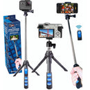 Vidpro MP-15 2-in-1 Mini-Tripod & Selfie Stick with Bluetooth Remote Control