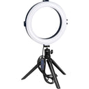 Vidpro 8" Bi-Color LED Ring Light Kit with Table-Top Tripod and Ball Head