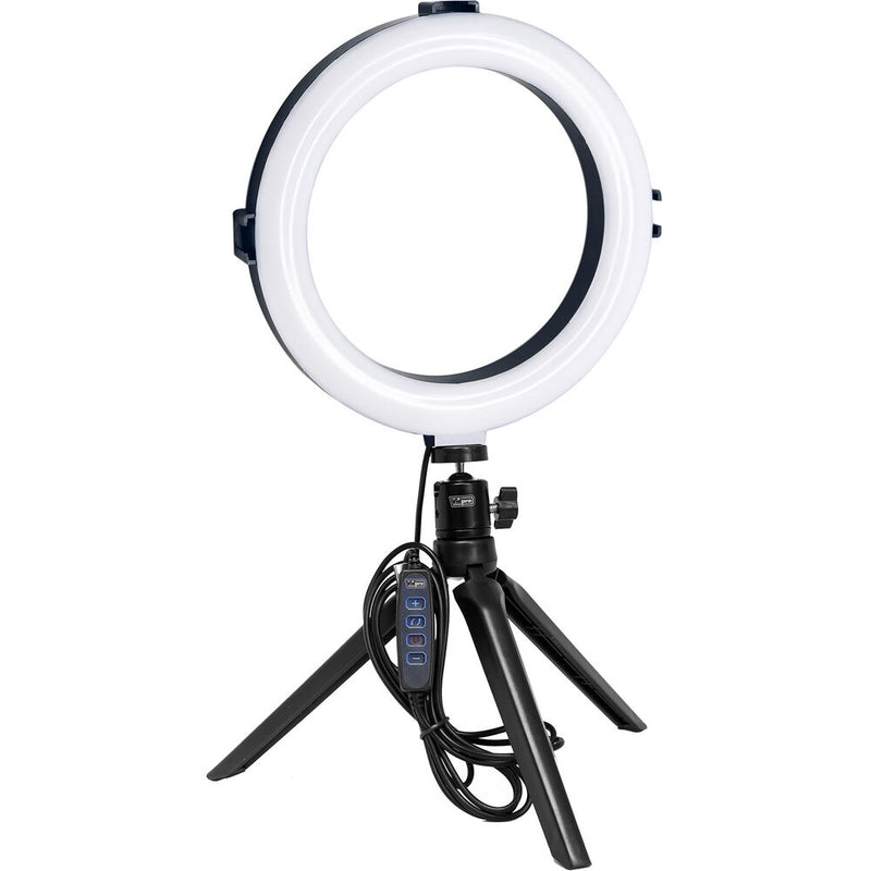 Vidpro 8" Bi-Color LED Ring Light Kit with Table-Top Tripod and Ball Head