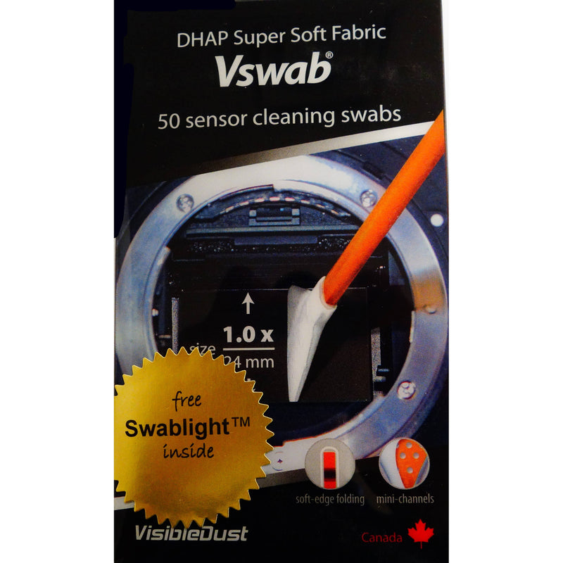 VisibleDust DHAP Sensor Cleaning VSwabs (1.0x/24mm-Wide, 50-Pack)