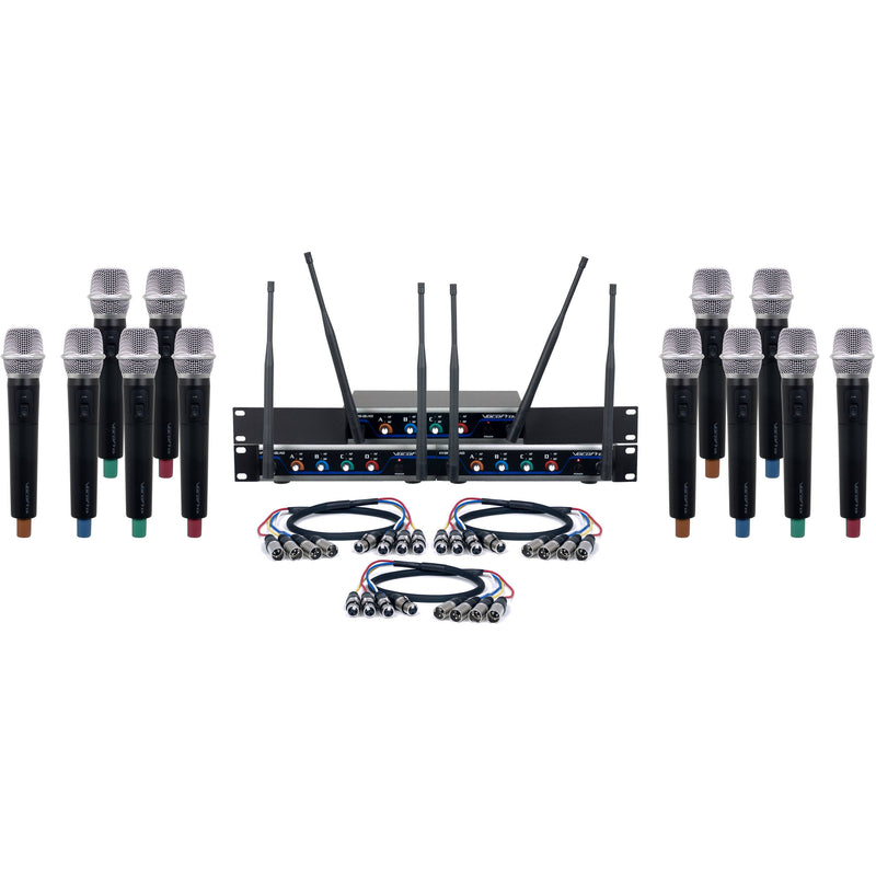 VocoPro Hybrid-Acapella-12 Twelve-Channel Hybrid Wireless System with Handheld Microphones