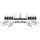 VocoPro Hybrid-Play-8 Eight-Channel Hybrid Wireless System with Headsets & Lavalier Mics
