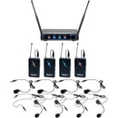 VocoPro Quad B4 UHF Hybrid Wireless Headset & Lapel Microphone System