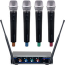 VocoPro Quad H2 UHF Hybrid Wireless Handheld Microphone System