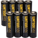 Watson MX AA NiMH Batteries (8-Pack, 1.2V, 2550mAh)