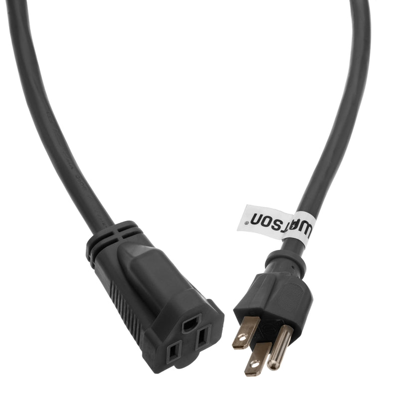 Watson AC Power Extension Cord (14 AWG, Black, 100')