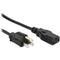 Watson 18 AWG Universal Power Cord (NEMA 5-15P to IEC C13, Black, 10')