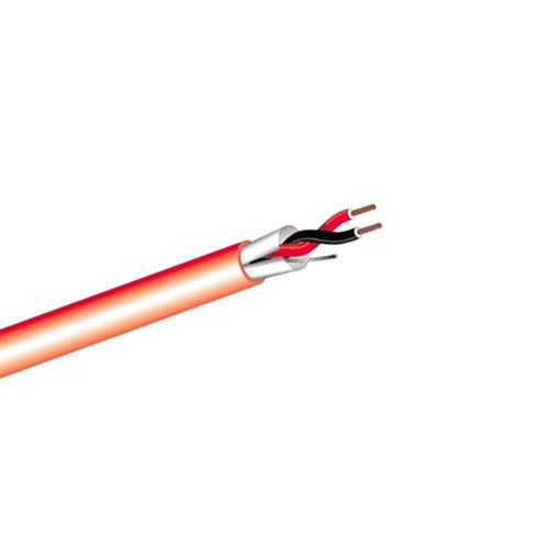 West Penn 1-Pair 14-Gauge Solid Shielded Plenum Bare-Wire Cable (1000', Red)