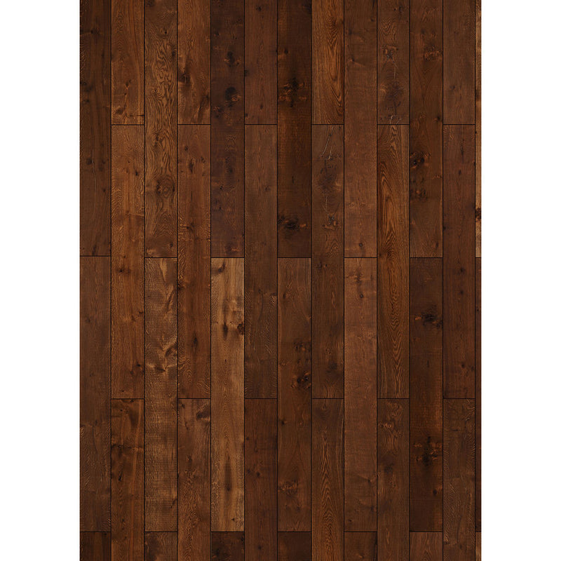Westcott Western Wood Pattern Matte Vinyl Backdrop with Grommets (5 x 7', Cherry)