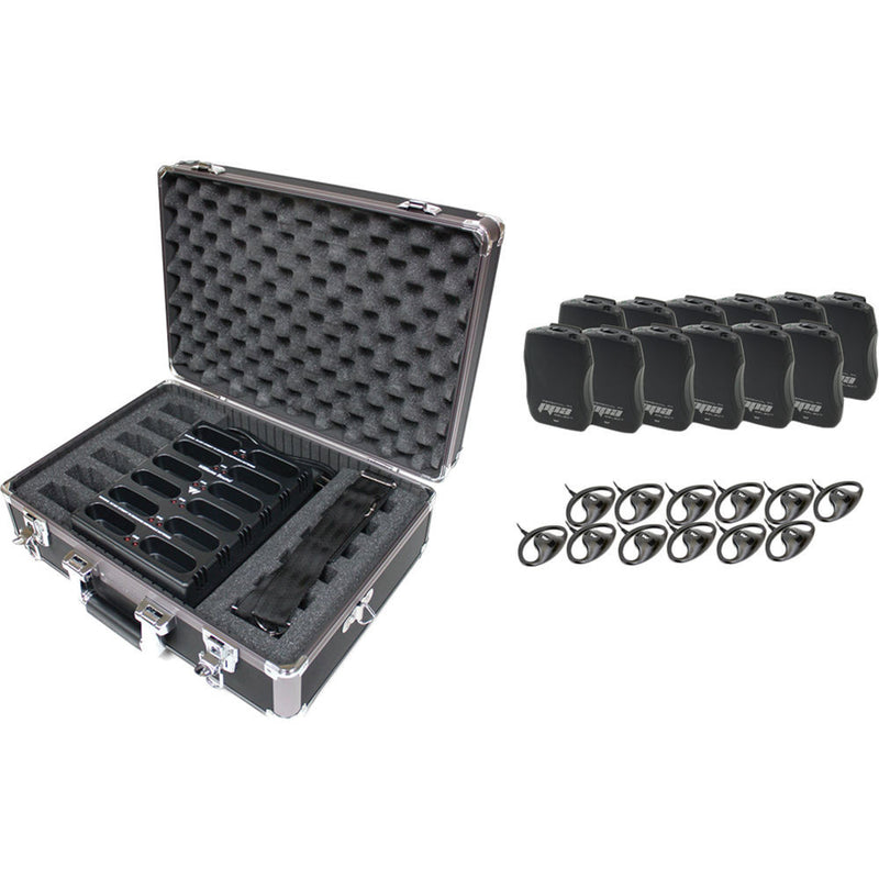 Williams Sound PPA R37-12 PRO PPA Select FM Receiver Bundle with 12 PPA R37N Receivers for PPA T46/T45/T27 Transmitters