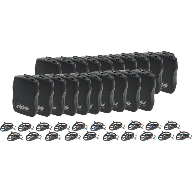 Williams Sound PPA R37-20 FM Receiver Bundle with 20 PPA R37N Receivers for PPA T46/T45/T27 Transmitters