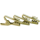 WindTech Tie Clip for Lavalier & Lapel Microphone Cables (Tan / 3-Pack)