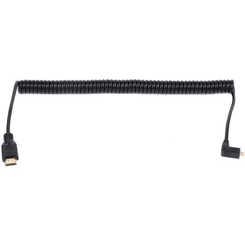 Wooden Camera WC Coiled Right-Angle Micro HDMI to Full HDMI Cable (20")