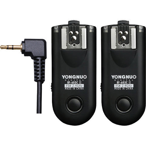 Yongnuo RF-603C II Wireless Flash Trigger Kit for Canon 2.5mm Connection