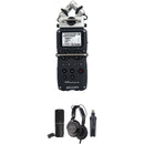 Zoom H5 Podcast Mic Kit with Handy Recorder, Mic, Headphones & Stand