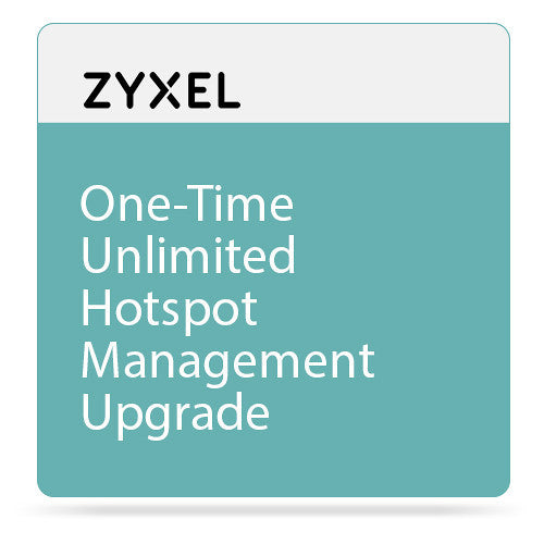 ZyXEL One-Time Unlimited Hotspot Management Upgrade for ZyWALL 310/1100 & USG310/1100/1900 Unified Security Gateway